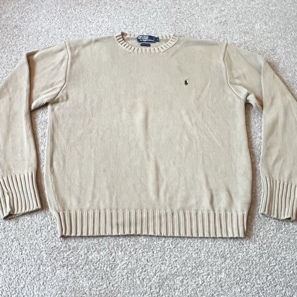 Polo by Ralph Lauren Beige Crewneck Sweater